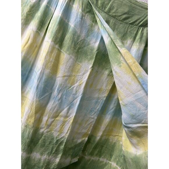 Santiki Skirt Womens S Green Asymmetrical Flowy Fairycore Maximalist - Picture 5 of 9